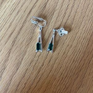 AVON Emerald Drop Clip-on Earrings